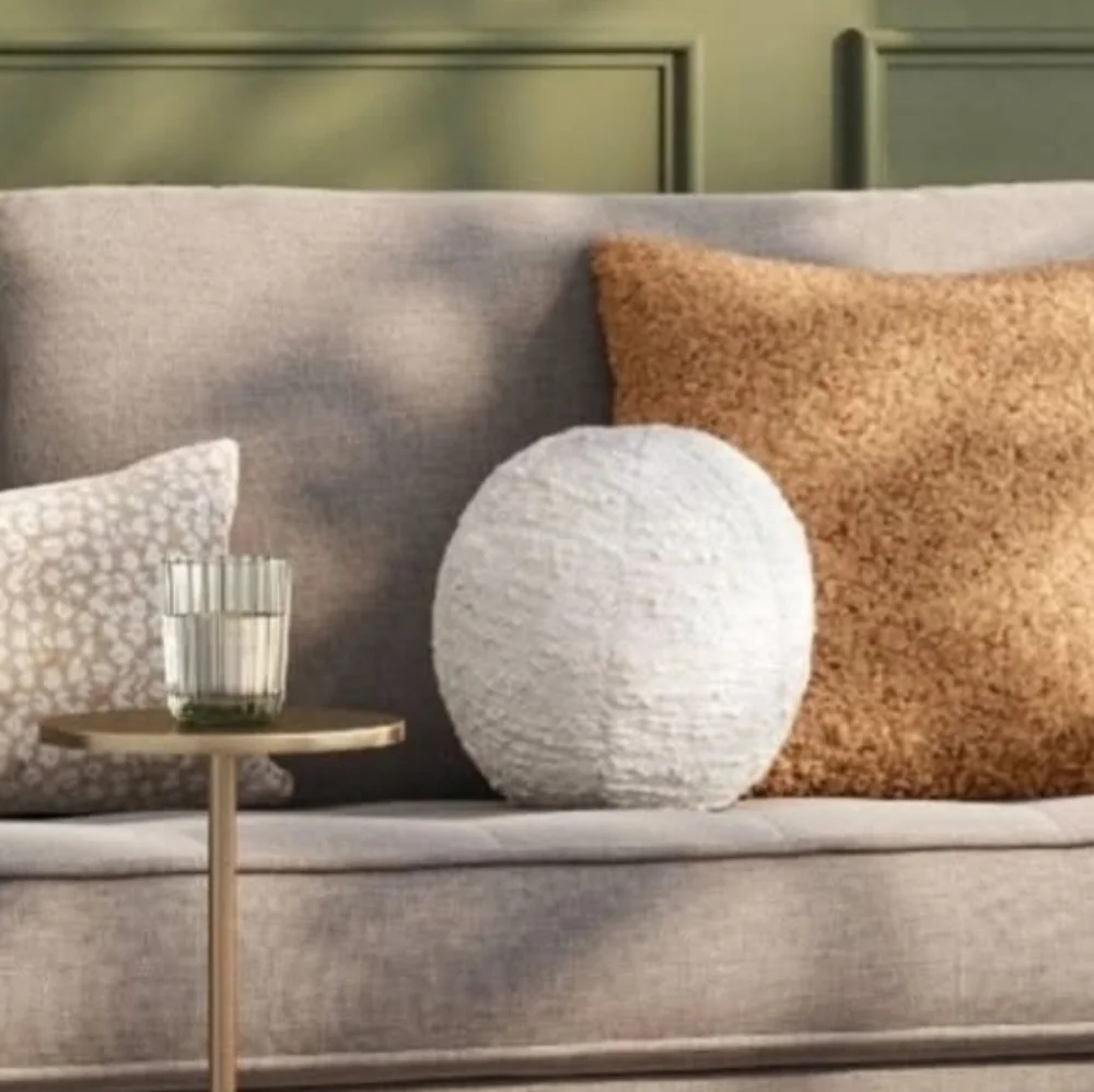 Target White Boucle Sphere Throw Pillow - Threshold